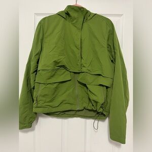 Lululemon Hooded Jacket Green Lightweight Windbreaker Size 10